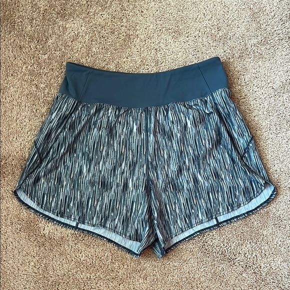 SPANX Pants - Spanx Get Moving Blue Brushstroke Athletic Shorts